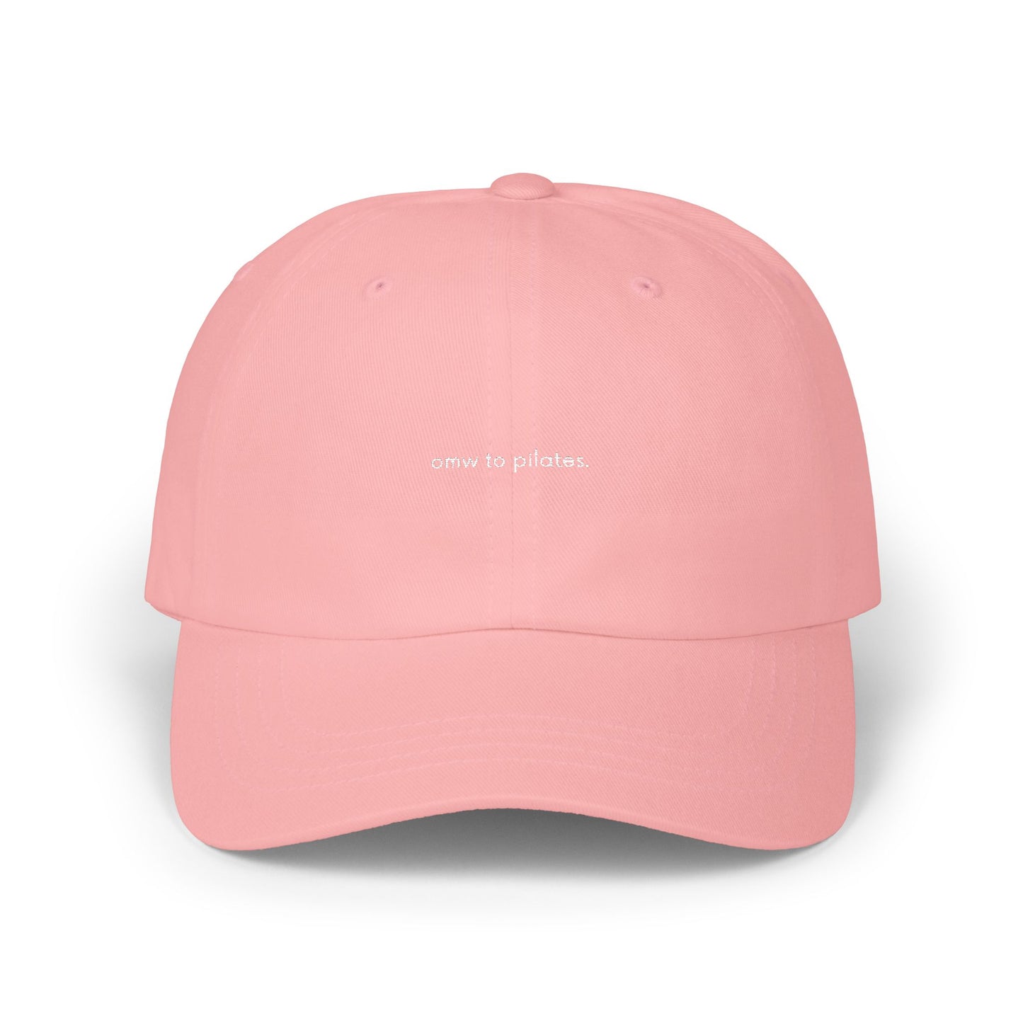 On My Way to Pilates Cap - White Embroidery